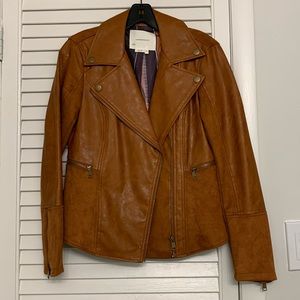 Anthropologie Faux Leather & Suede Jacket